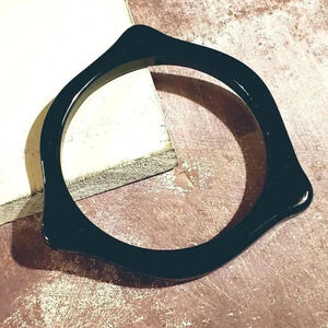 Irregular Triangle Black New Vintage Y2K 90s Retro Structural Bangle Bracelet